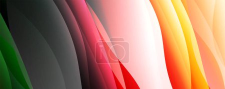 Illustration for Abstract background, trendy simple fluid color gradients waves. Vector Illustration For Wallpaper, Banner, Background, Card, Book Illustration, landing page - Royalty Free Image