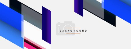 Illustration for Vector background. Abstract overlapping color lines design with shadow effects. Illustration for wallpaper banner background or landing page - Royalty Free Image