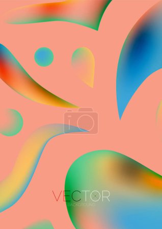 Photo for Fluid water drop shape composition abstract background. Vector illustration for banner background or landing page - Royalty Free Image