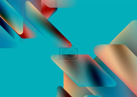 Ilustración de Tech minimal geometric wallpaper. Creative abstract background. Vector illustration for wallpaper banner background or landing page - Imagen libre de derechos