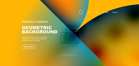 Illustration for Circles, round shapes and lines with fluid gradients abstract background. Vector illustration for wallpaper, banner, background, leaflet, catalog, cover, flyer - Royalty Free Image