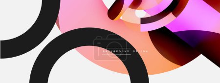 Illustration for Circle abstract background. Vector illustration for wallpaper banner background card or landing page - Royalty Free Image