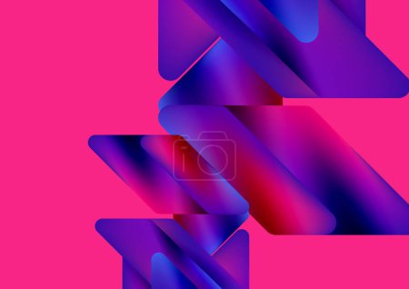 Illustration for Tech minimal geometric wallpaper. Creative abstract background. Vector illustration for wallpaper banner background or landing page - Royalty Free Image