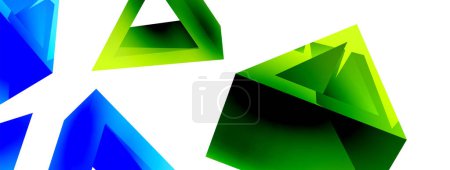 Ilustración de 3d triángulo fondo abstracto. Tecnología básica de la forma o composición del concepto de negocio. Plantilla de negocio de techno de moda para papel pintado, banner, fondo o aterrizaje - Imagen libre de derechos