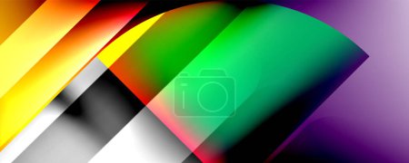 Illustration for Trendy simple fluid color gradient abstract background with dynamic line effect. Vector Illustration For Wallpaper, Banner, Background, Card, Book Illustration, landing page - Royalty Free Image