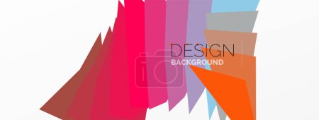 Illustration for Background colorful shapes template. Wallpaper for concept of AI technology, blockchain, communication, 5G, science, business and technology - Royalty Free Image