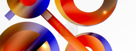 Foto de Composición círculo fondo abstracto. Plantilla de negocio de techno de moda para papel pintado, banner, fondo o aterrizaje - Imagen libre de derechos