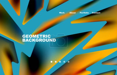 Illustration for Shards shape composition abstract background. Web page for website or mobile app wallpaper - Royalty Free Image