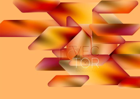 Illustration for Fluid color dynamic geometric shapes abstract background. Vector illustration for wallpaper banner background or landing page - Royalty Free Image