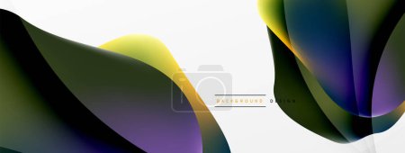 Foto de Abstract background. Fluid gradient color wave template for wallpaper, banner, background or landing - Imagen libre de derechos