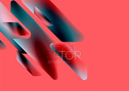 Photo for Tech minimal geometric wallpaper. Creative abstract background. Vector illustration for wallpaper banner background or landing page - Royalty Free Image