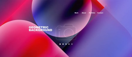 Photo for Abstract circles and round shapes landing page background. Vector Illustration For Wallpaper, Banner, Background, Card, Book Illustration, landing page. Pattern design concept - Royalty Free Image