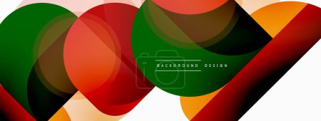 Illustration for Round triangle shapes lines and circles. Geometric vector illustration for wallpaper banner background or landing page - Royalty Free Image
