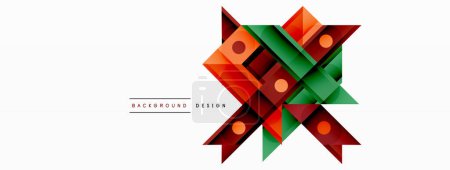 Illustration for Bright colorful straight lines geometric abstract background. Trendy overlapping lines composition for wallpaper, banner, background or landing - Royalty Free Image