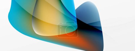 Téléchargez les illustrations : Fluid color abstract background. Liquid gradients, wave pattern. Trendy techno business template for wallpaper, banner, background or landing - en licence libre de droit