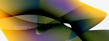 Téléchargez les illustrations : Abstract background. Fluid gradient color wave template for wallpaper, banner, background or landing - en licence libre de droit