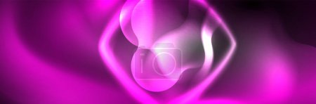 Foto de Magic neon glowing lights abstract background wallpaper design, vector illustration - Imagen libre de derechos