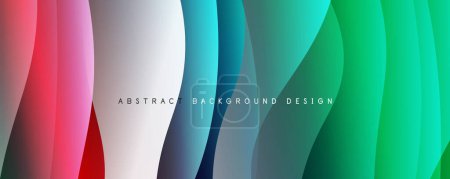 Photo for Trendy simple fluid color gradient abstract background with dynamic wave line effect. Vector Illustration For Wallpaper, Banner, Background, Card, Book Illustration, landing page - Royalty Free Image