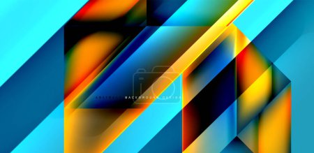 Ilustración de Diseño dinámico del triángulo con colores de gradiente fluido fondo abstracto - Imagen libre de derechos