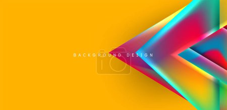 Foto de Fondo abstracto de vector de triángulo futurista con degradados de fluidos coloridos - Imagen libre de derechos