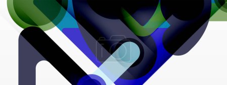 Illustration for Geometric primitives. Lines, circles abstract background - Royalty Free Image