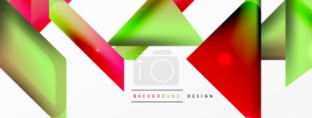 Illustration for Abstract background. Simple color geometric shapes composition with 3d effect, lights and shadows. Vector Illustration For Wallpaper, Banner, Background, Card, Book Illustration, landing page - Royalty Free Image