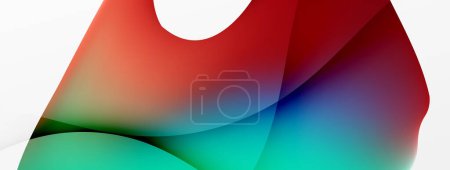 Ilustración de Abstract background. Fluid gradient color wave template for wallpaper, banner, background or landing - Imagen libre de derechos