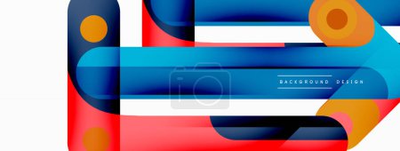 Illustration for Colorful dynamic stripe composition. Lines geometric creative abstract background for wallpaper, banner or landing - Royalty Free Image