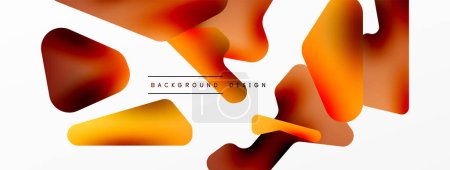 Illustration for Colorful bright abstract shapes composition. Digital web futuristic template for wallpaper, banner, background, card, book Illustration, landing page - Royalty Free Image