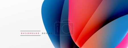 Illustration for Fluid color abstract background. Liquid gradients, wave pattern. Trendy techno business template for wallpaper, banner, background or landing - Royalty Free Image