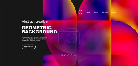 Illustration for Circle abstract background with fluid gradient colors. Vector illustration for wallpaper, banner, background, leaflet, catalog, cover, flyer - Royalty Free Image