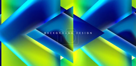 Illustration for Abstract bakground with overlapping triangles and fluid gradients for covers, templates, flyers, placards, brochures, banners - Royalty Free Image
