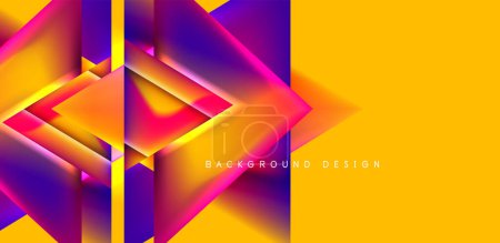 Photo for Abstract bakground with overlapping triangles and fluid gradients for covers, templates, flyers, placards, brochures, banners - Royalty Free Image