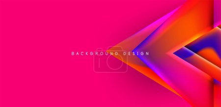 Photo for Futuristic triangle vector abstract background with colorful fluid gradients - Royalty Free Image