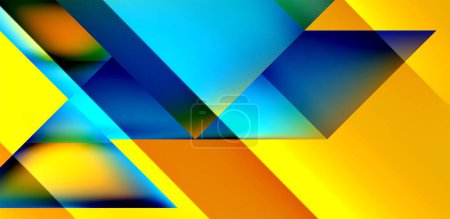 Photo for Dynamic triangle design with fluid gradient colors abstract background - Royalty Free Image
