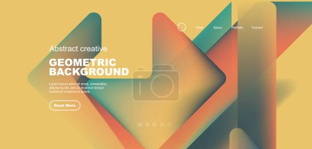 Photo for Fluid gradient triangles landing page background. Vector illustration for wallpaper, banner, background, leaflet, catalog, cover, flyer - Royalty Free Image