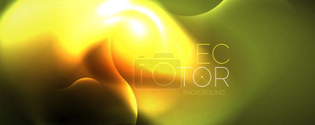 Ilustración de Neon glowing waves, magic energy space light concept, abstract background wallpaper design - Imagen libre de derechos