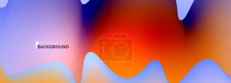 Illustration for Waves with liquid colors dynamic abstract background for covers, templates, flyers, placards, brochures, banners - Royalty Free Image
