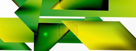 Illustration for Dynamic 3d geometric abstract background. Triangles and other simple forms composition. Vector Illustration For Wallpaper, Banner, Background, Card, Book Illustration, landing page - Royalty Free Image