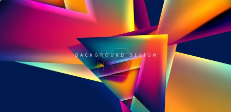 Foto de Fondo abstracto de vector de triángulo futurista con degradados de fluidos coloridos - Imagen libre de derechos