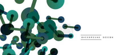 Illustration for Network concept abstract background. Dots connection. Big data idea. Business template for wallpaper, banner, background or landing - Royalty Free Image