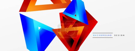 Photo for 3d triangle abstract background. Basic shape technology or business concept composition. Trendy techno business template for wallpaper, banner, background or landing - Royalty Free Image