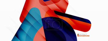 Illustration for Line, triangle, square and circle primitive composition. Vector geometric minimal abstract background for wallpaper, banner, background, landing page - Royalty Free Image