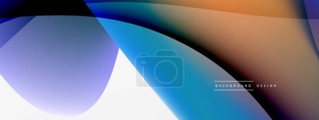 Ilustración de Fluid color abstract background. Liquid gradients, wave pattern. Trendy techno business template for wallpaper, banner, background or landing - Imagen libre de derechos