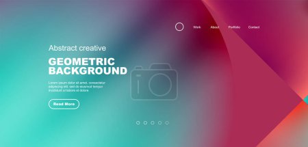 Illustration for Circle abstract background with fluid gradient colors. Vector illustration for wallpaper, banner, background, leaflet, catalog, cover, flyer - Royalty Free Image