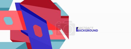 Illustration for Creative geometric wallpaper. Abstract ribbon style line composition. Techno business template for wallpaper, banner, background or landing - Royalty Free Image
