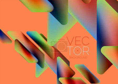 Foto de Tech minimal geometric wallpaper. Creative abstract background. Vector illustration for wallpaper banner background or landing page - Imagen libre de derechos