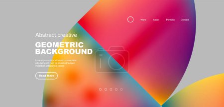 Photo for Circle abstract background with fluid gradient colors. Vector illustration for wallpaper, banner, background, leaflet, catalog, cover, flyer - Royalty Free Image