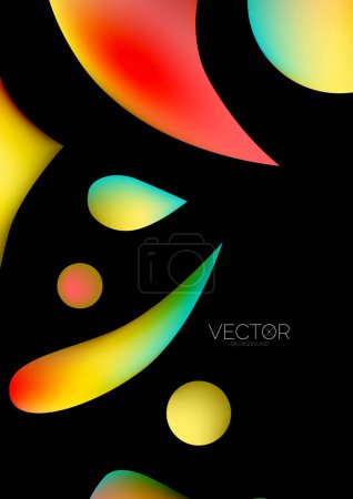 Foto de Fluid shapes vertical wallpaper background. Vector illustration for banner background or landing page - Imagen libre de derechos