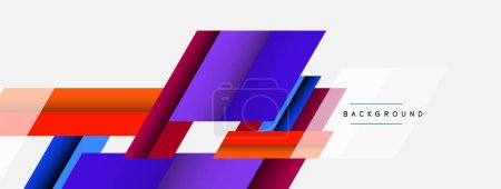 Illustration for Vector background. Abstract overlapping color lines design with shadow effects. Illustration for wallpaper banner background or landing page - Royalty Free Image